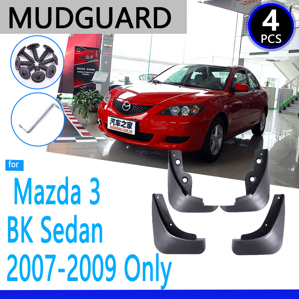 Mudguards Fit สําหรับ MAZDA 3 BK Saloon Sedan 2004 ~ 2009 2005 2006 2007 2008 รถอุปกรณ์เสริม Mudflap Fender อะไหล่รถยนต์