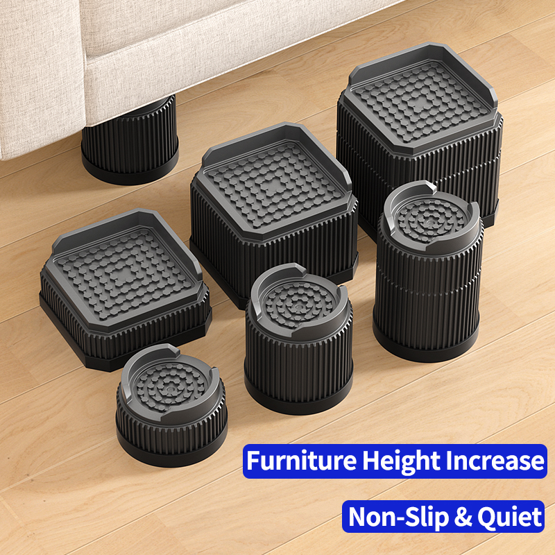 Almohadillas para aumentar la altura de las patas de la mesa de muebles: elevadores de altura apilables para sofás, bloques de elevación para patas de mesa y patas de taburete