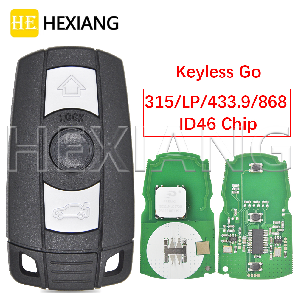 Datong World Zdalny kluczyk samochodowy do BMW CAS3 System 3 5 X5 X6 Series ID46 Chip 315 Mhz 868MHz Keyless Entry Promixity Card