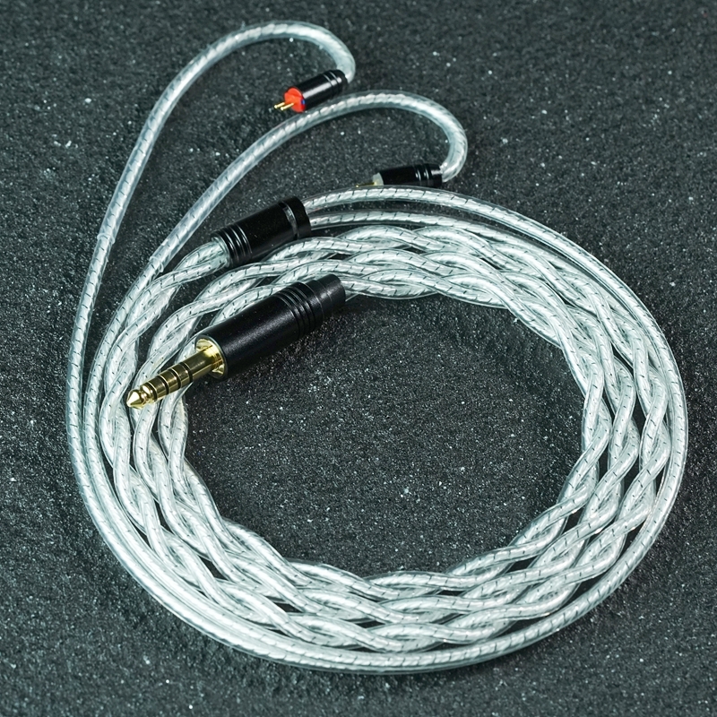 XINHS K12 2 brins de câble de mise à niveau pour écouteurs plaqué palladium argenté de haute pureté