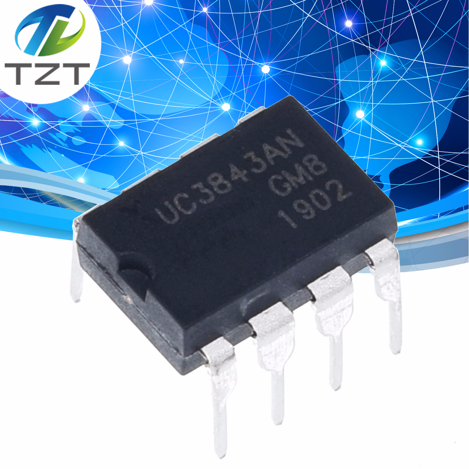 10 unids/lote UC3843 UC3843B UC3843BN UC3843AN 3843 PWM convertidor de potencia de conmutación