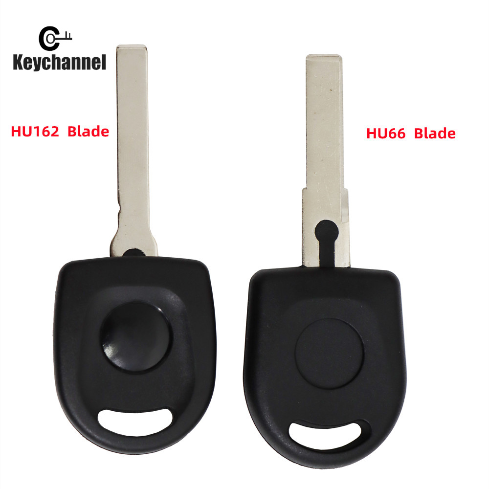 Keychannel 10 Stks/partij Transponder Sleutel Shell HU66 HU162 Blade Chip Hoofd Case Spare Autosleutel Voor Golf Polo Passat Tiguan ID48 MQB48