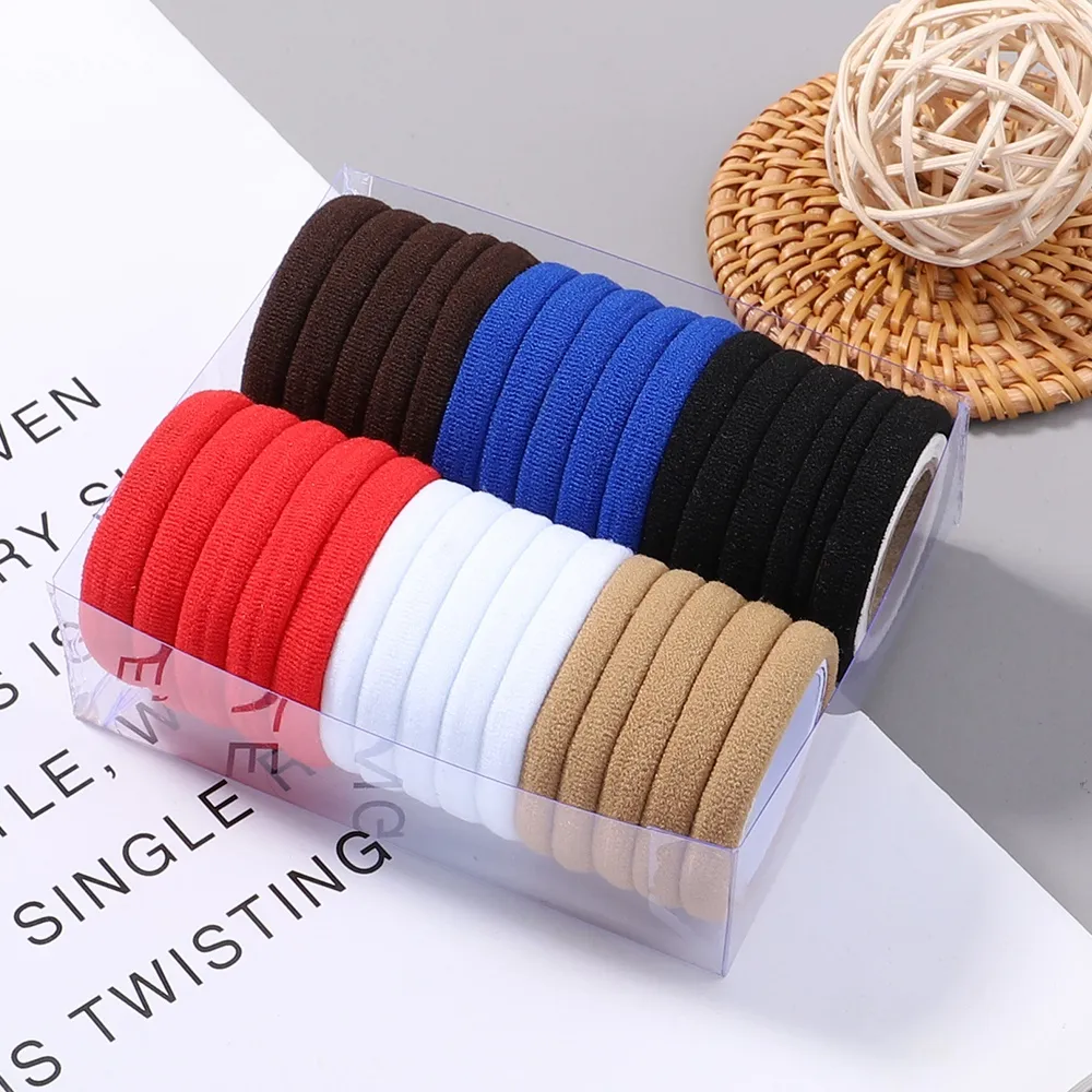 30 Cái/bộ Nữ Thun Cột Tóc Bé Gái Nhiều Màu Sắc Nylon Dây Cao Su Đầu Scrunchie Trẻ Em Đuôi Ngựa Giá Đỡ Phụ Kiện Tóc