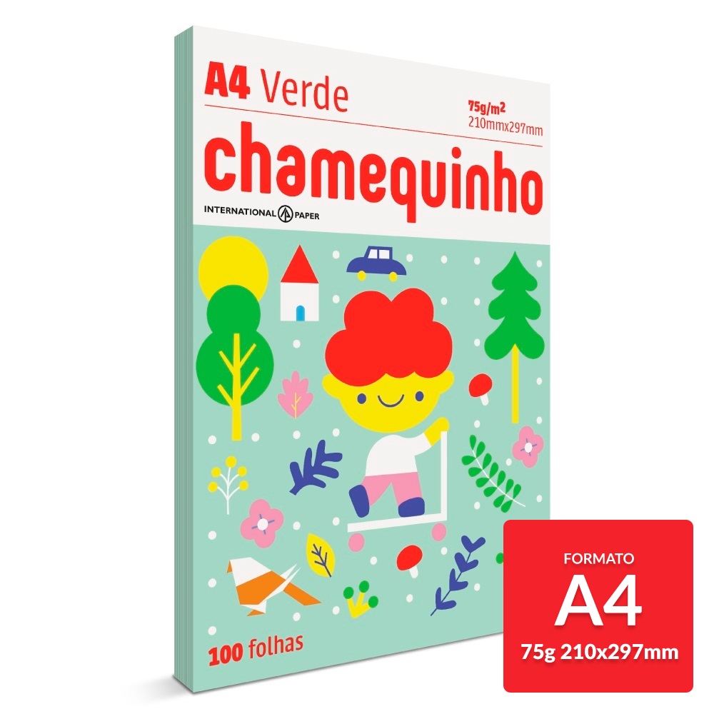 Chamequinho GREEN 75 g/m A4 Sulfite Paper 21x29,7cm 100 FL