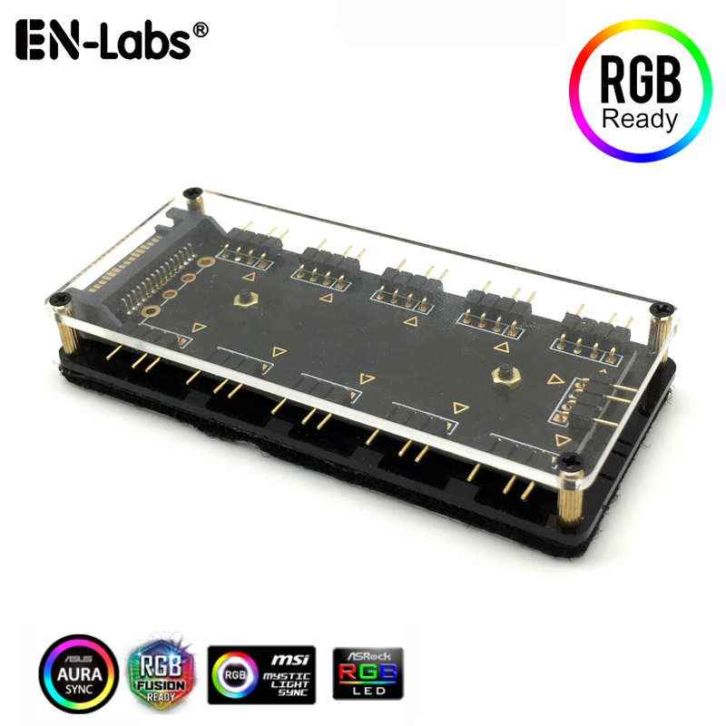 12V 4pin RGB AURA 5V 3 pin ARGB RGBW Cable Splitter Hub Case w/ Tape & Extension Cable Adapter LED Strip Light PC RGB Fan Cooler