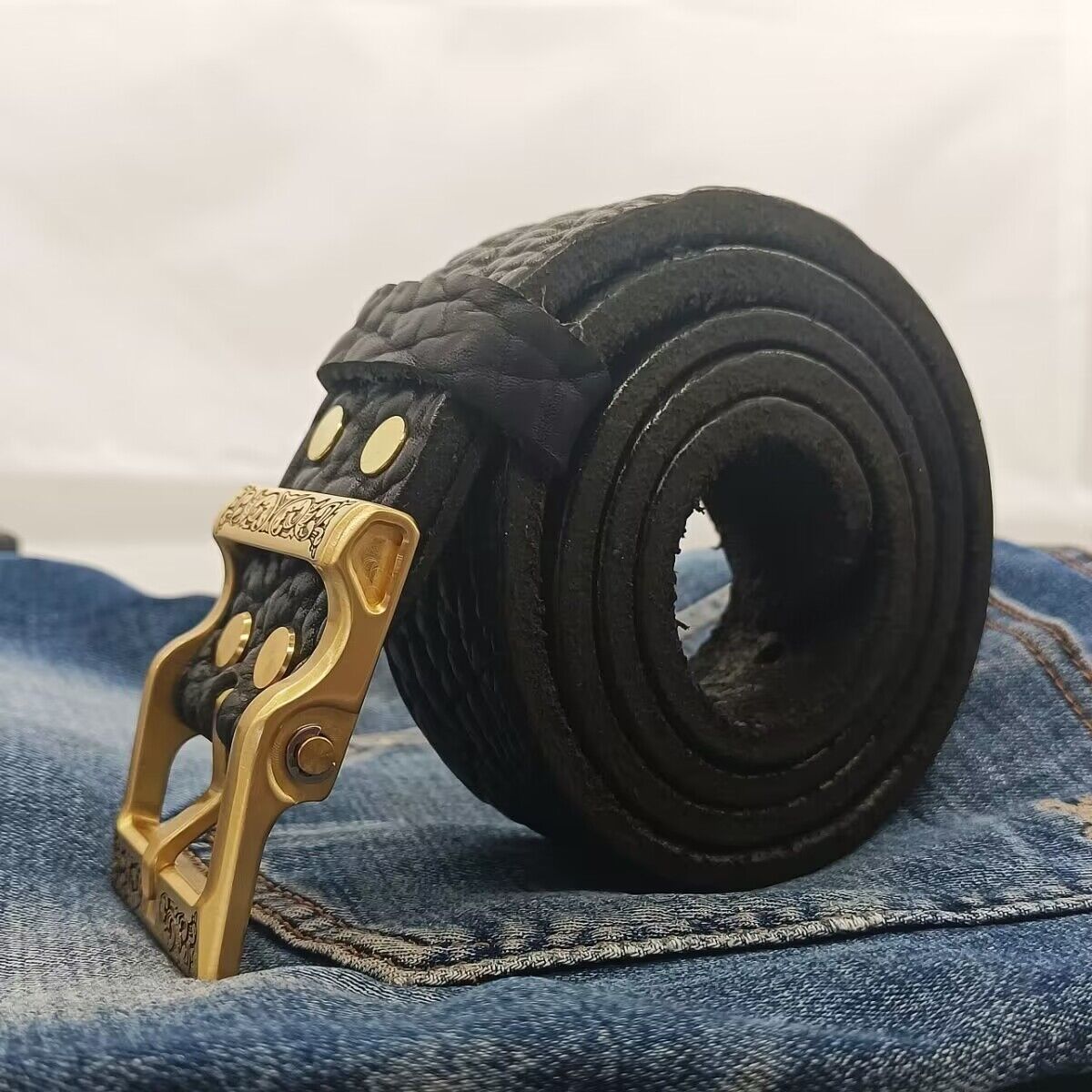 Private maßge schneiderte hand gefertigte echte Ledergürtel für Männer Luxus Western Cowboy Gürtel für Jeans breite Löcher Geschenk box Verpackung