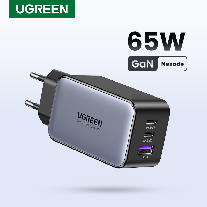 UGREEN 65W GaN Ladegerät Schnell Ladung 4,0 3,0 Typ C PD USB Ladegerät mit QC 4,0 3,0 Tragbare Schnelle ladegerät Für Laptop iPhone 13 12