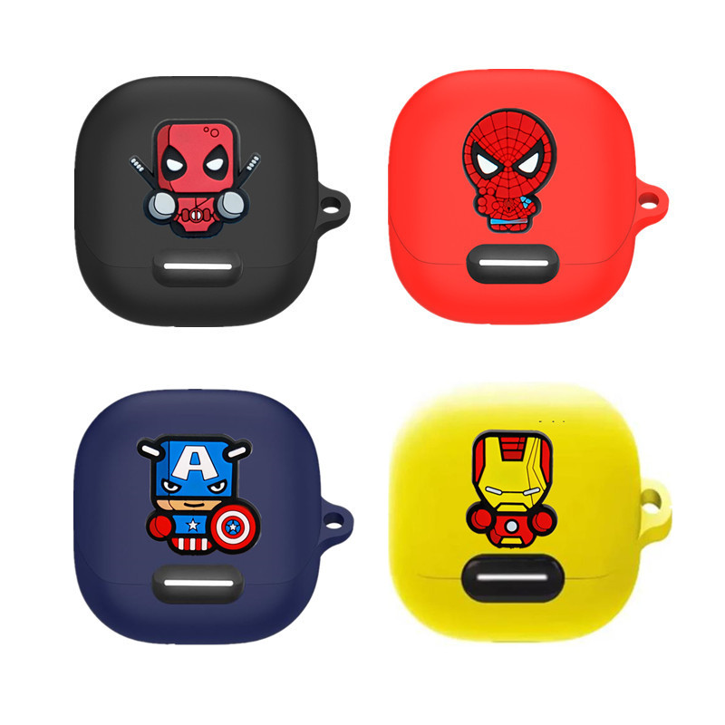 Etui na słuchawki Cartoon Marvel do Anker Soundcore Liberty 4 NC, silikonowe etui ochronne na bezprzewodowe słuchawki z funkcją ładowania, z haczykiem.