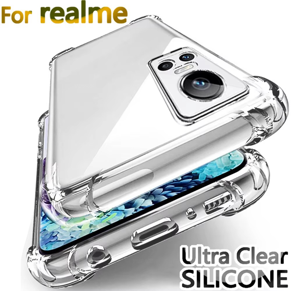 เสริมมุมกันกระแทกซิลิโคนโปร่งใสสําหรับRealme GT 6T 7 NEO 2 Master 2T 3 3T 5 6 SE 7 Pro 5Gฝาครอบโทรศัพท์นุ่ม