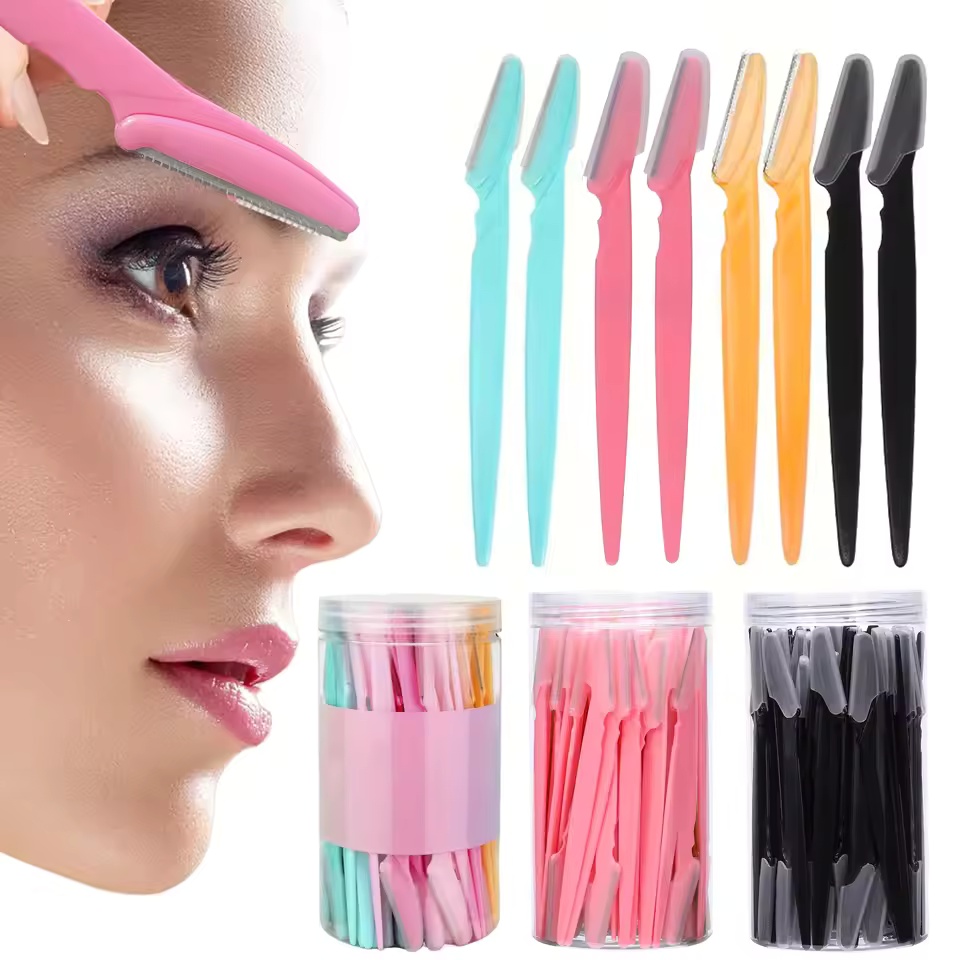 5/40 Piezas Depilador de Cejas, Recortador Facial Portátil, Depilación de Cejas, Herramienta de Maquillaje para Mujer