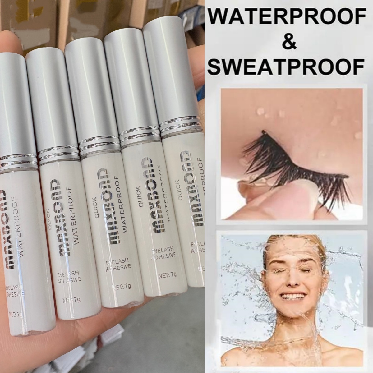 Pegamento para pestañas postizas invisibles de secado rápido, 7g, estilismo, transparente, Natural, pegamento para extensión de pestañas postizas, adhesivo, maquillaje impermeable *
