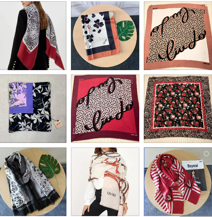 Foreign trade original single Italian autumn and winter new printed thick shawl scarf