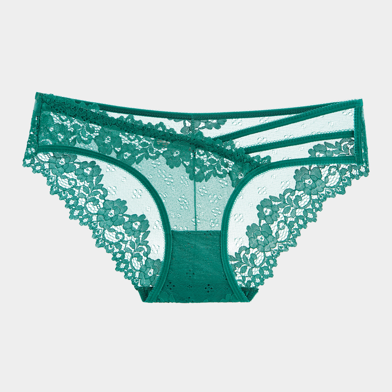 BANNIROU 1 Uds bragas femeninas de encaje transparente de tiro bajo ropa interior sólida bragas sexis para mujer