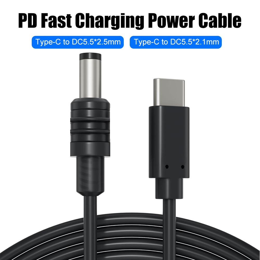 PD65W 3A Kabel do szybkiego ładowania 1,5 m Adapter typu C do DC5525 20 V do lutownicy Dell Asus Notebook TS100 TS101 Pine64