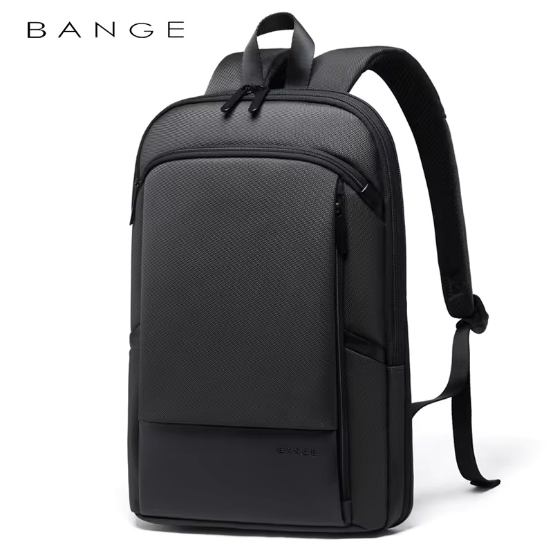 BANGE 男性ビジネス防水 15.6 "ラップトップバックパックファッション男性クラシックファッション旅行モト & バイカーライトスケーラブルショルダーバッグ