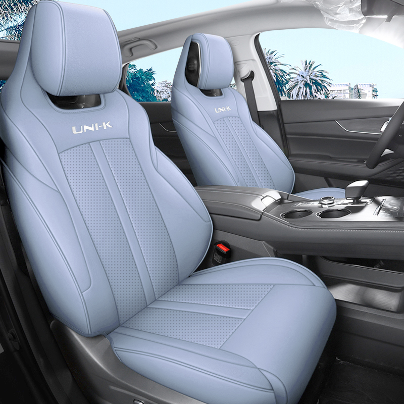 Sarung Jok Mobil Khusus Sesuaikan untuk Changan UNI-K UNIK Full Covered dengan Kulit Buatan Full Set Depan dan Belakang