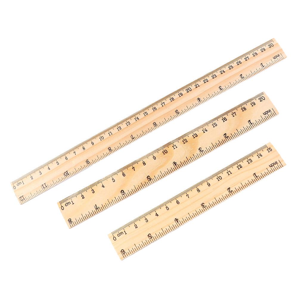 Akcesoria na biurko przybory szkolne uczeń nauczyciel artykuły papiernicze 15/20/30cm drewniane linijki linijki do rysowania linijki proste linijki linijki