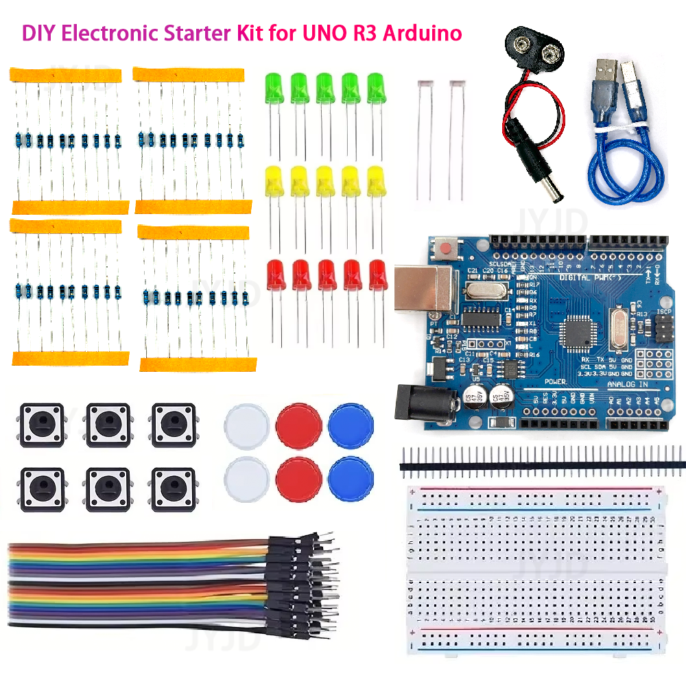 12in1 DIY elektronisches Starter-Kit für UNO R3 Arduino, Leiterplattenelektronik, programmierbare technische Codierung, Bildung, DAMPF