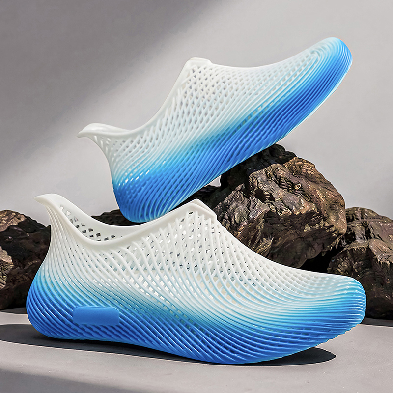 Summer 3D Printed Clogs Lightweight Anti-slip Breathable Hollow Out Shoes Outdoor Sport Running Sneakers