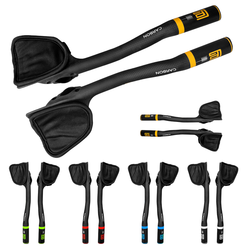 Guidon de vélo de route entièrement en Fiber de carbone, repose-autoroute, guidon Aero Carbon TT, barres de poignée de vélo d'essai TT Bar 3K mat