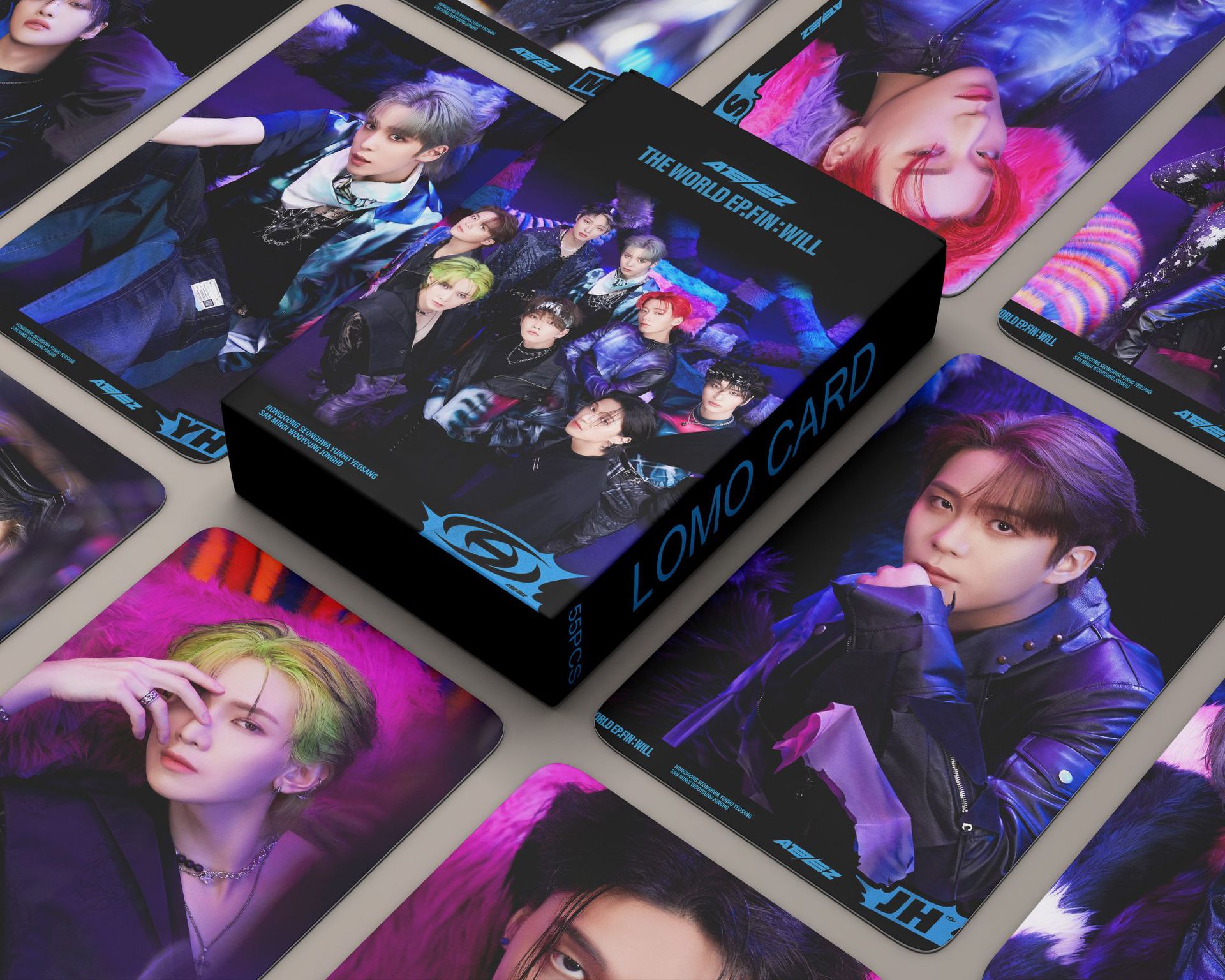k-pop ATEEZ novo álbum THE WORLD EP.FIN: WILL cartão postal LOMO cartão fotográfico