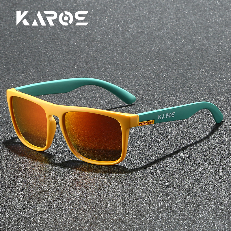 KAROS Occhiali da sole polarizzati per uomo/donna con montatura mimetica Protezione UV400 per la guida di pesca in bicicletta
