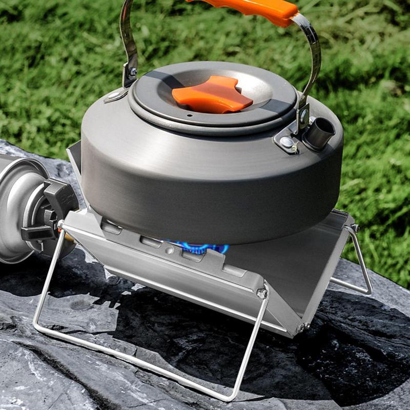 Fogão para acampamento, queimador de cassete, resistente, acampamento ao ar livre, piquenique, mochila, kit para exterior