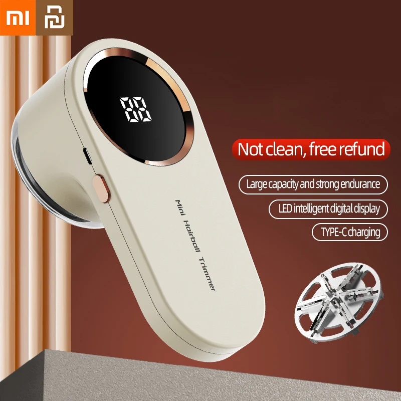 Xiaomi Youpin eliminador de pelusas para ropa, eliminador de pelusas de pellets eléctrico Digital LED, afeitadora de tela pelusa recargable por USB, suéter