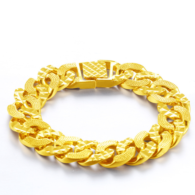Pulseiras de Joias Folheadas a Ouro 24k, Duráveis e que Não Desbotam, Para Homens e Mulheres, Casamento, Pulseira Fina Feminina, Bijuteria, Joias