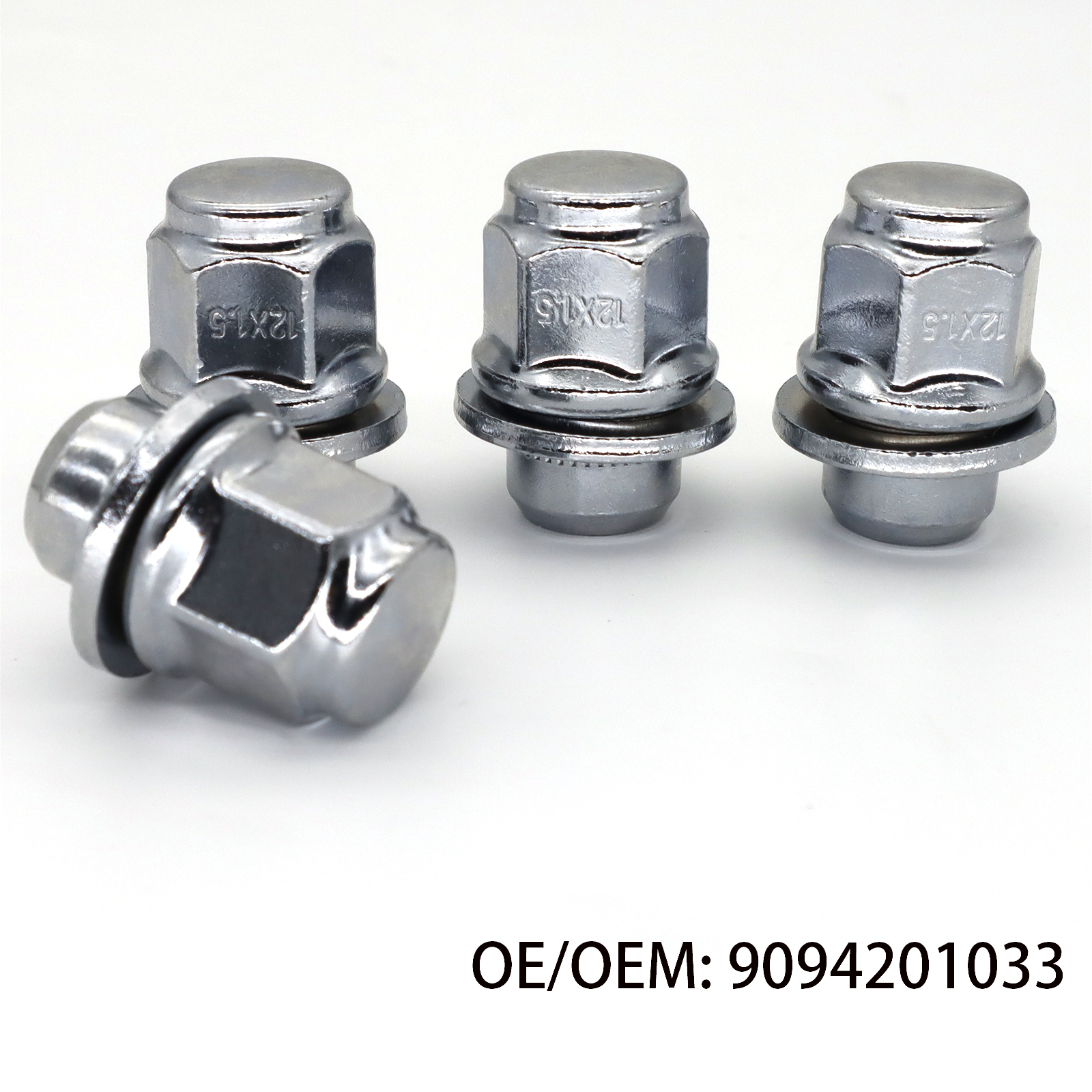 Tuercas de rueda cromadas M12x1.5 para coche, arandela de asiento Mag de acero al carbono para Lexus ES300 IS300 GS450h ES350 Toyota Camry Avalon 4runner, 4 Uds.