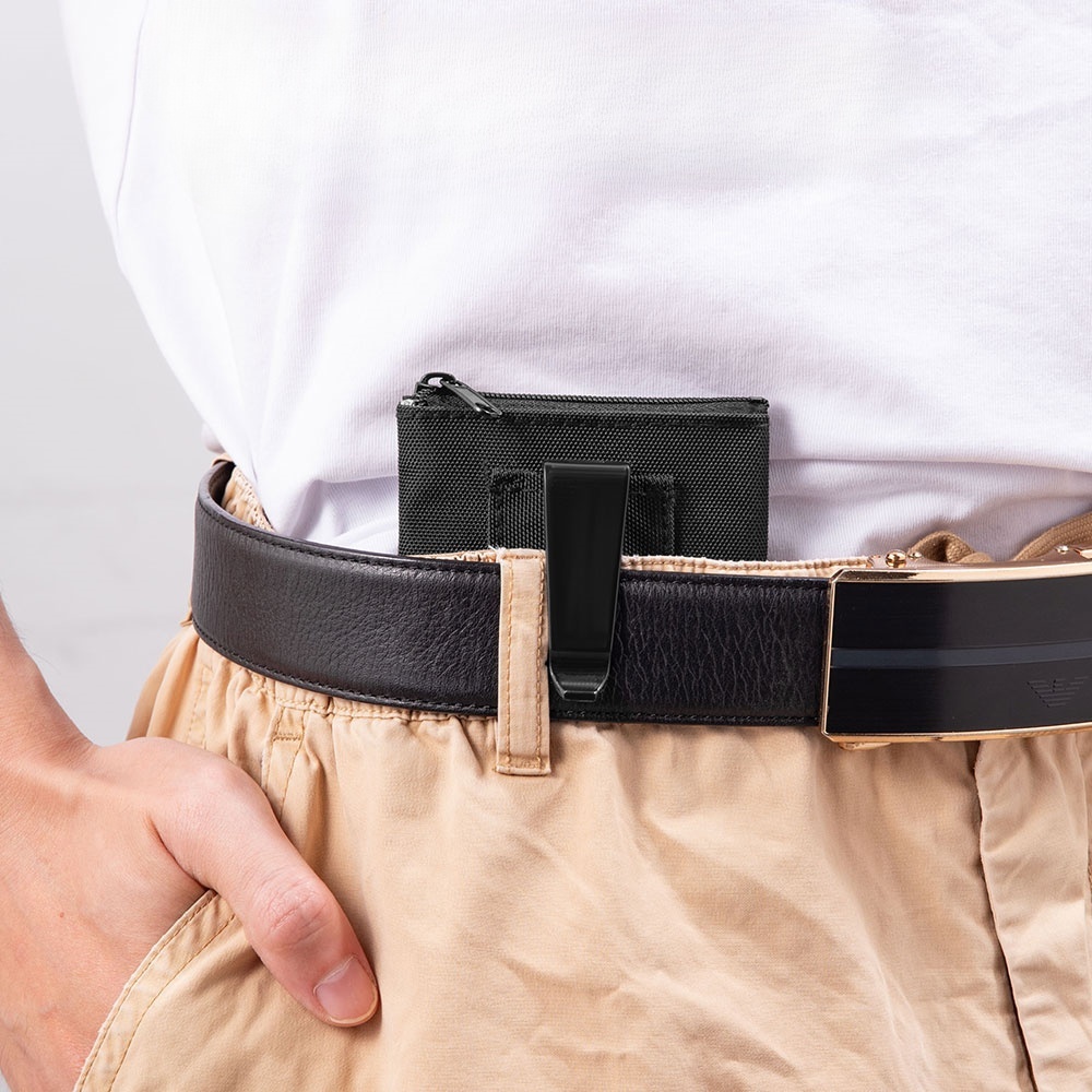 RFID-blockierender, diebstahlsicherer, versteckter Clip, Geldgürtel, Reisetasche, Kreditkarte/Ausweis, Bargeld, Schlüsselhalter für Damen und Herren