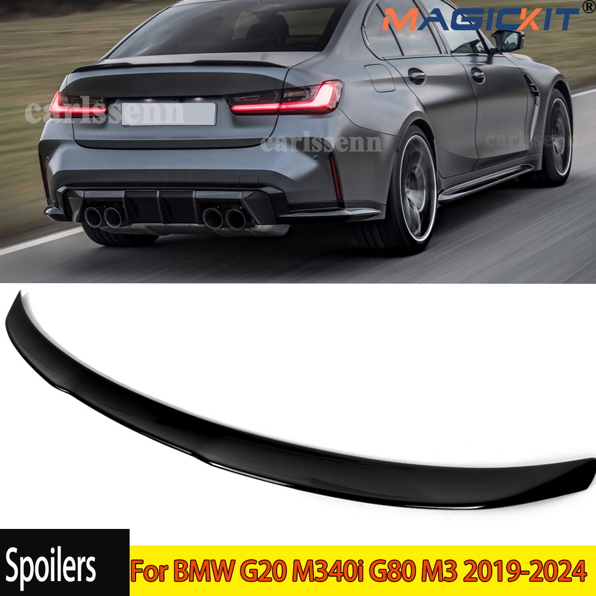Für BMW G20 M340i G80 M3 2019-2024 glänzend schwarz M3 Style Heckspoilerflügel