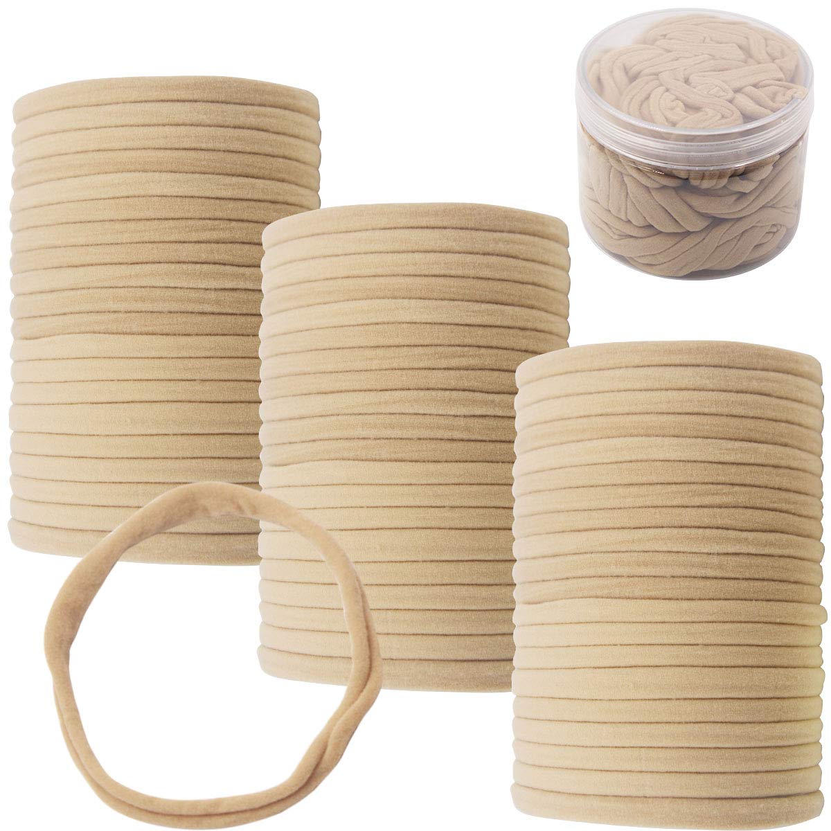 10 Teile/los Solide DIY Nylon Spurlose Stretchy Kopf Bands für Neugeborene Baby Mädchen Elastische Gummibänder für Kinder Baby Zubehör