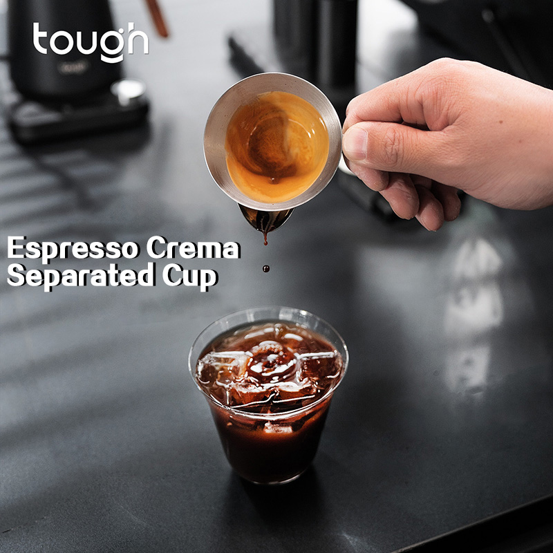 Espresso Measuring Cup Coffee Crema Separated Cup Stainless Steel Pouring Cups With Handle Home Kitchen Barista Accessories Tool