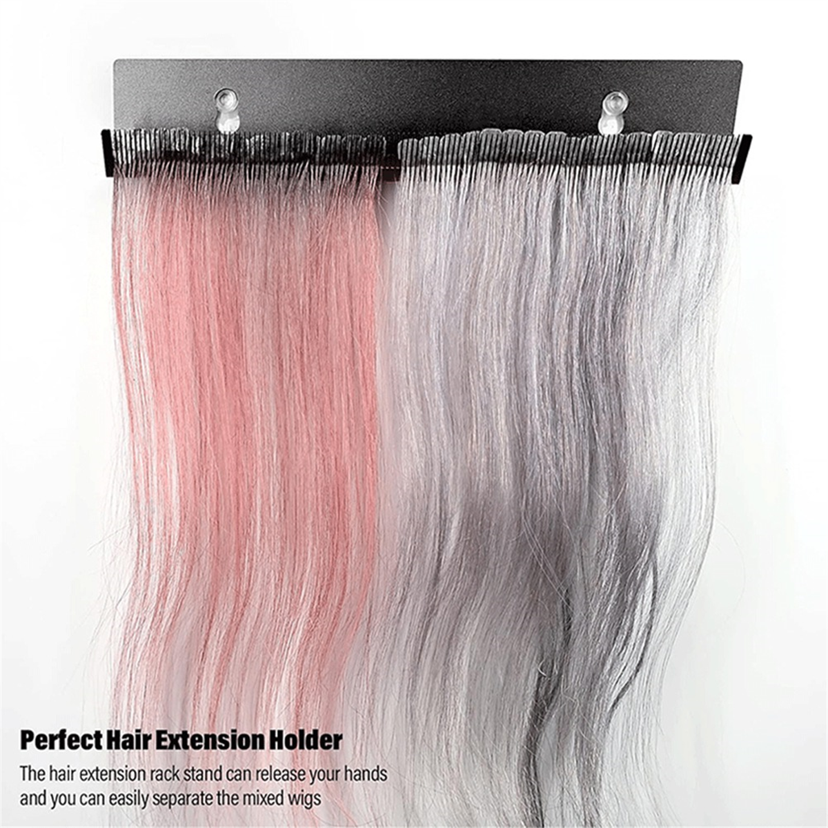 스타일링을위한 A71P 헤어 익스텐션 행거 클립 인 Wefts 헤어 토퍼 용 세탁 건조 브레이드 헤어 익스텐션 디스플레이 랙