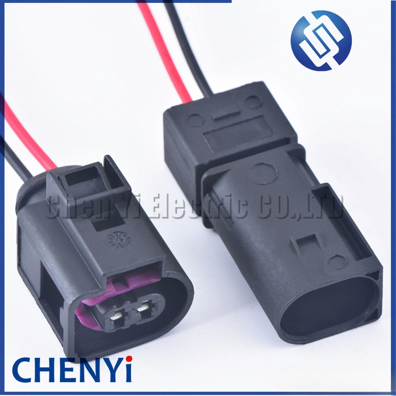 2-pins autoconnector 4D0971992 voor hoorn brandstofinjector kabelboom stekker 4D0 971 992