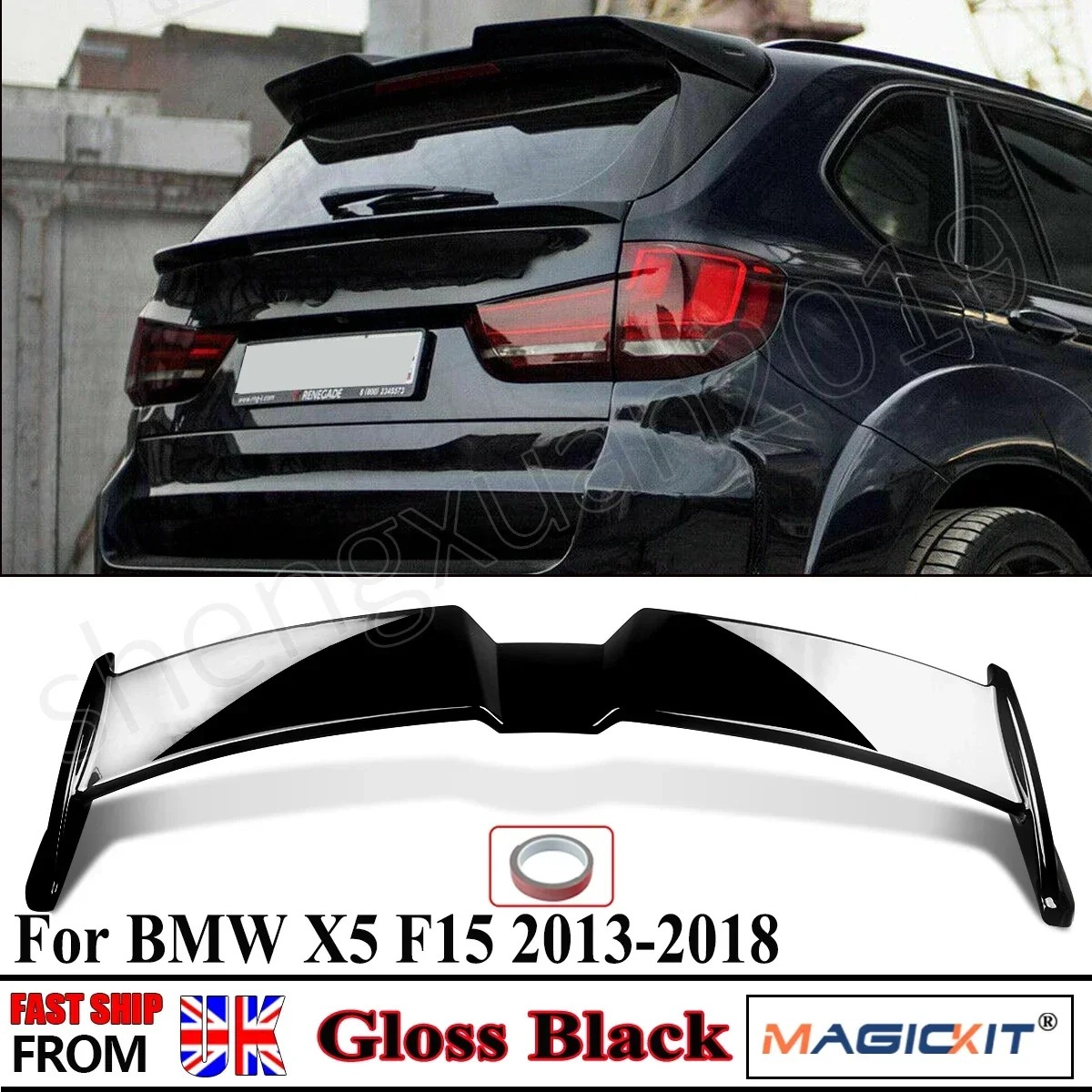ГЛЯНЦЕВЫЙ ЧЕРНЫЙ СТИЛЬ ЗАДНЕГО КРУГЛА ДЛЯ BMW X5 F15 2013-10/2018 МОДЕЛЬ