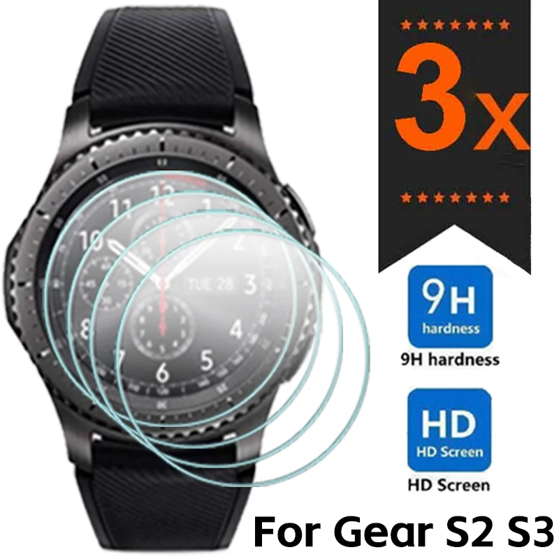 3-1Pcs Tempered Glass Screen Protectors Films for Samsung Gear S2 S3 Classic Frontier Anti-Explosion HD Screen Protectors Films