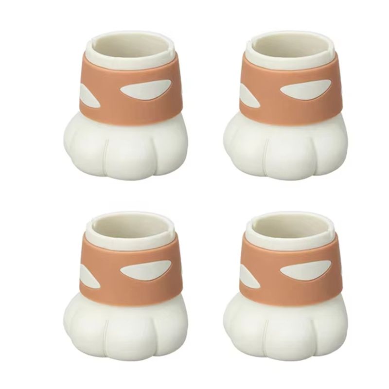 AEE4-siliconen stoelpootdoppen, antislip kattenklauw design meubelvoetenhoezen, vloerbeschermers voor tafel- en stoelpoten