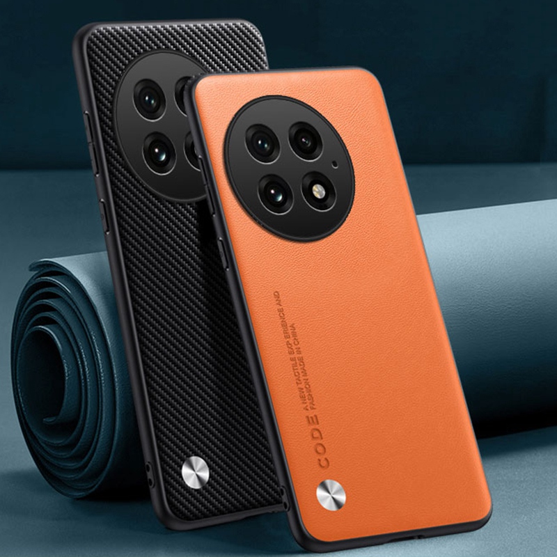 Funda de cuero PU de lujo para OnePlus 13 5G, funda trasera de silicona mate a prueba de golpes, funda de teléfono con protección para One Plus 13 OnePlus13