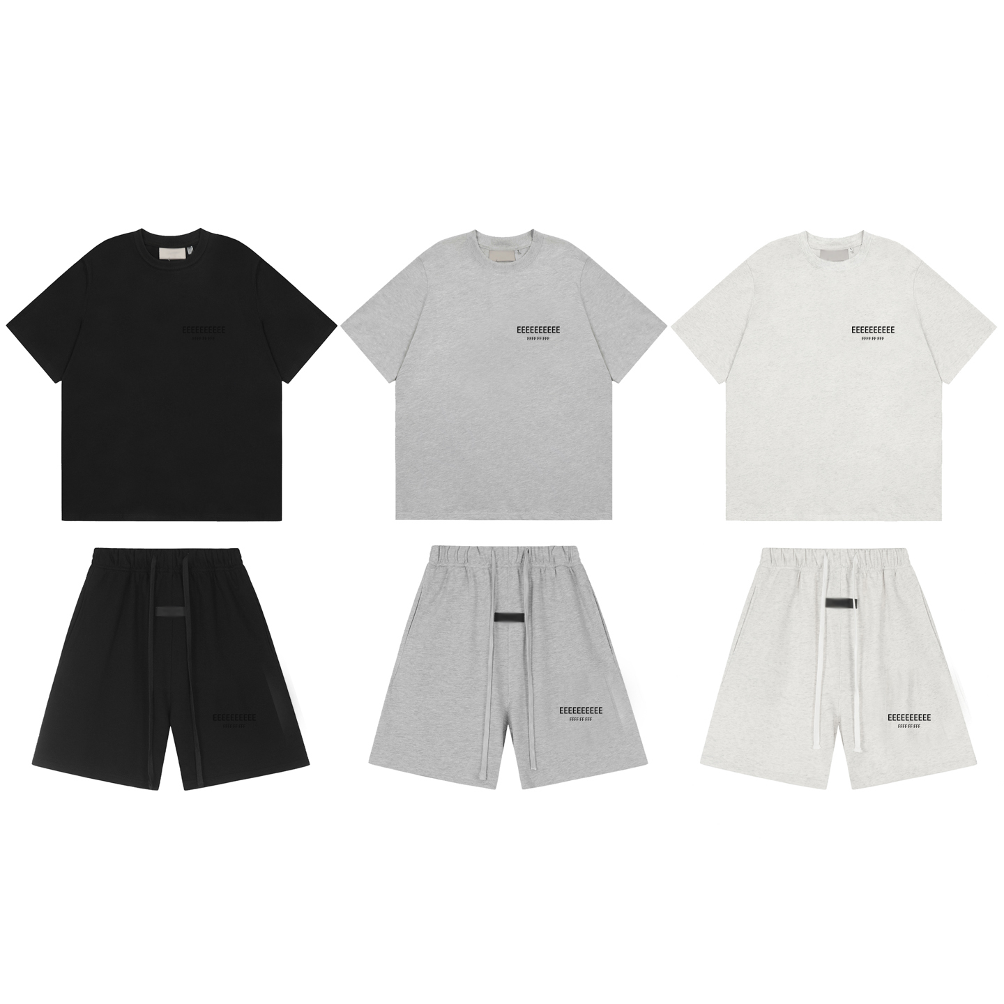 Nouvelle Série 25SS – Ensemble T-shirt et Short Classique de Marque avec Imprimé Lettres Floquées Double Ligne – Mode Unisexe Streetwear Haut et Short