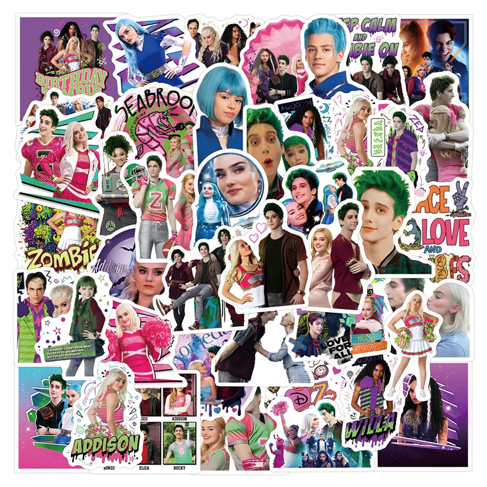 10/30/50Pcs Disney Movie Zombies 3 Stickers Skateboard Laptop Telefoon Auto Bike Motorcycle Bagage Cool Waterdichte sticker Kids Speelgoed