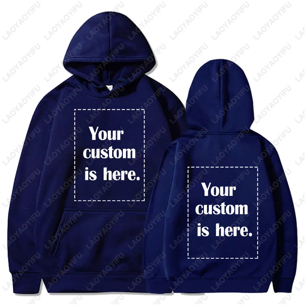 Sudaderas Personalizadas con Texto, Sudadera Cálida de Manga Larga, Sudadera Informal para Estudiantes con Texto Impreso Personalizado, Sudadera con Capucha DIY, Tops de Moda