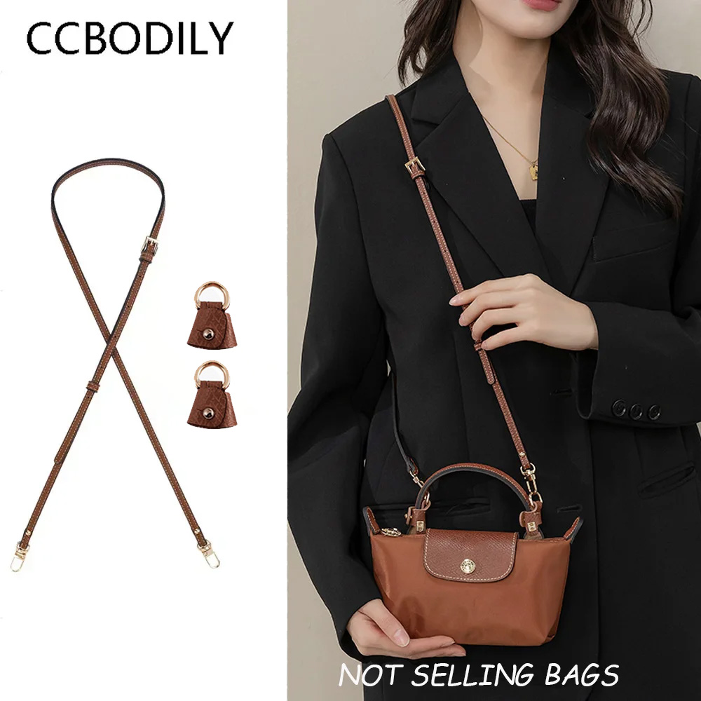 Paski do torebek Longchamp Mini Bag Regulowany pasek na ramię z prawdziwej skóry bez dziurkacza Akcesoria do konwersji na ramię
