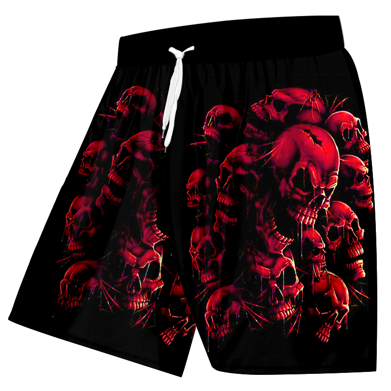 Men's Swimming Trunks 3D Skull Print Beach Shorts quick-drying Outdoor Leisure Sports Shorts Swimwear Fashion men's Shorts