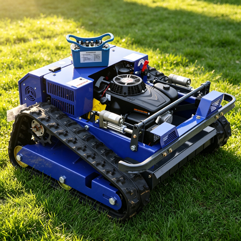 Customized remote-controlled tracked lawn mower for agriculture, forestry, municipal landscaping, maintenance, lawn mowing