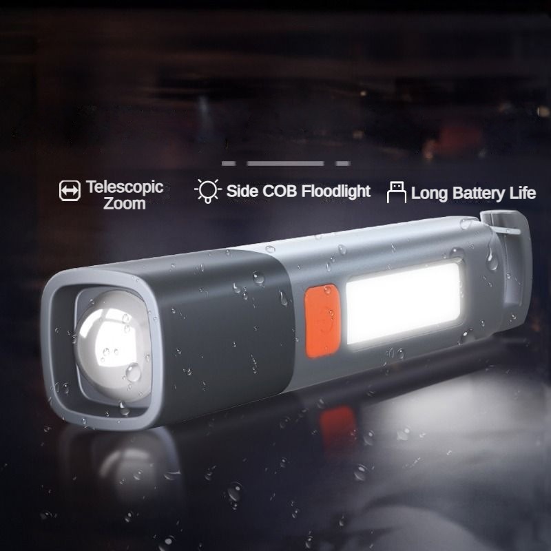 Xiaomi USB-зарядка светодиодный фонарик 3 режима портативный сильный свет зум-фонарик уличная лампа для кемпинга водонепроницаемые фонарики