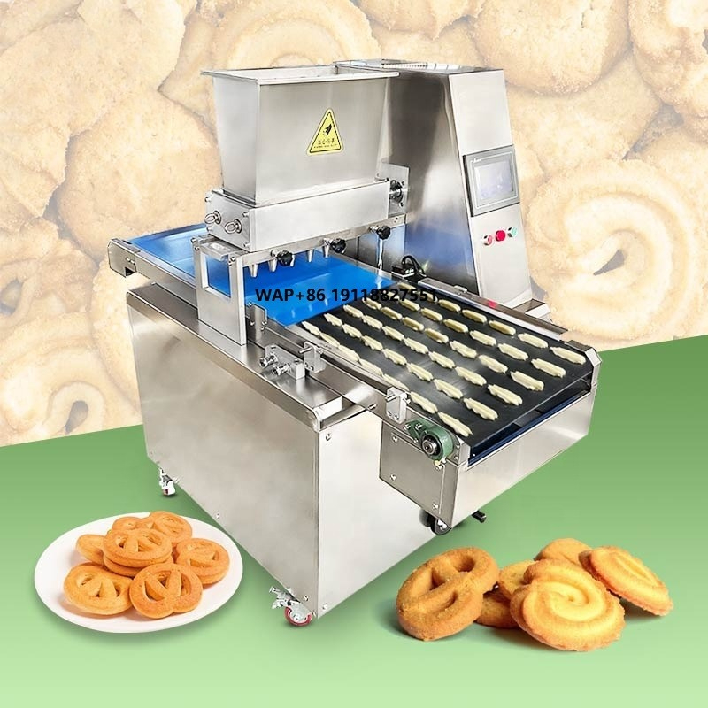 Electric Automatic Small Wood Biscuit Bakery Double Bake Color Manual Cookie Make Press Depositor Machine