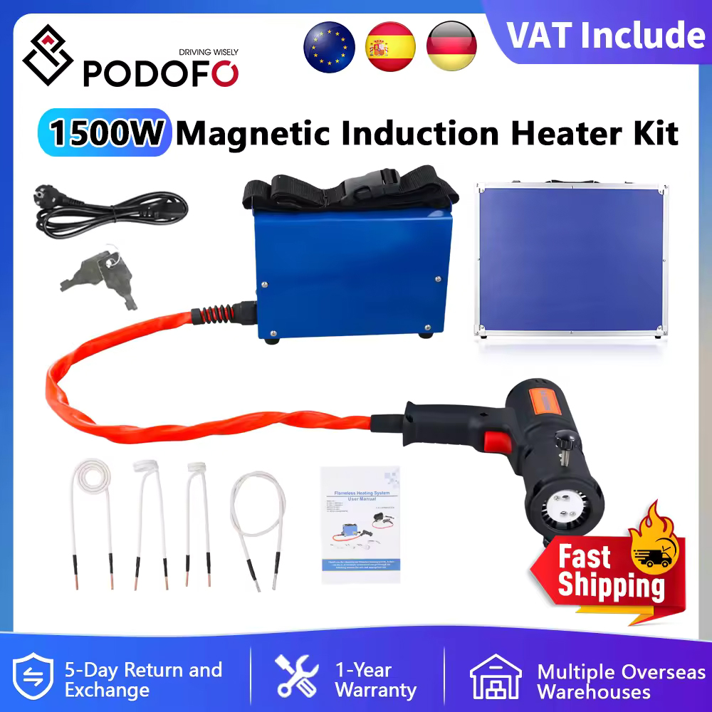 Podofo 1500W Kit Aquecedor de Indução Magnética Circuito Aquecedor de Indução Sem Chama DIY Ferramenta Removedora de Parafuso Aquecedor Magnético Portátil