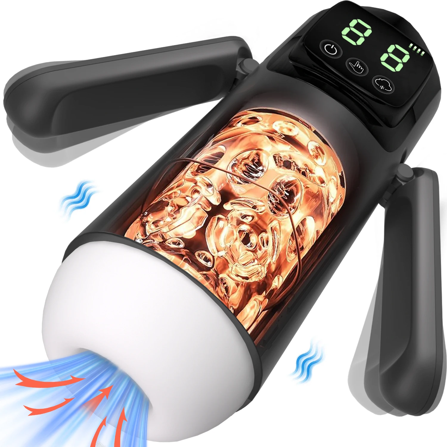 Automatic Male Masturbator Men Sex Toys Suction Vibration Male Masturbation Cup With Handle Penis Pump Pocket Pussy Stroker